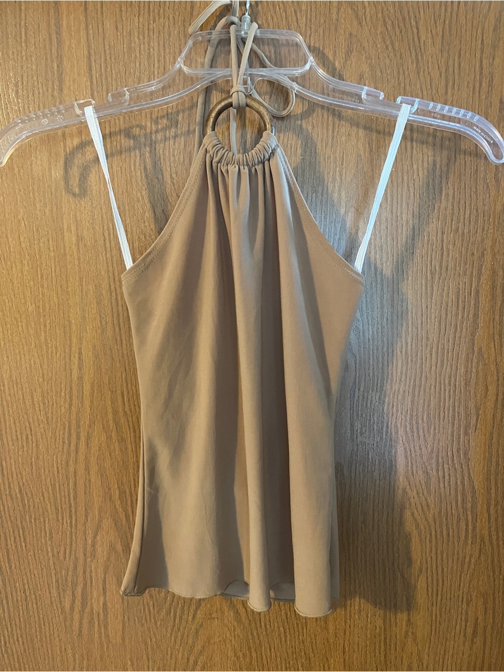 Tan Halter Ring Camisole